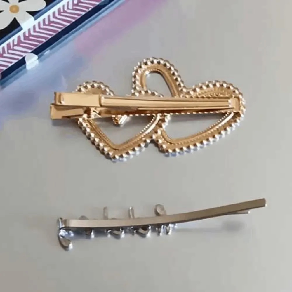 Ladies 2 Piece Heart Happy Hair Accessory Set - Picture 5 of 6